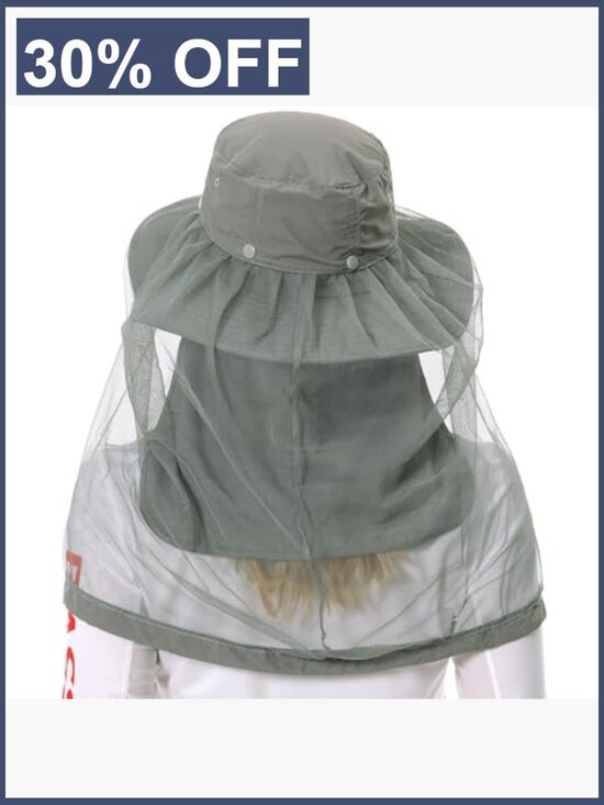 UPF 50+ Sun Hat with Mosquito Net and Neck Flap for Fishing Hiking main image 6